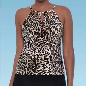NEW! Leopard Print Slimming Flowy Tankini Swim Suit, Dreamsuit by Miracle Brands